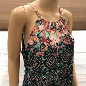 WHBM Matte-Jersey Printed Halter Top